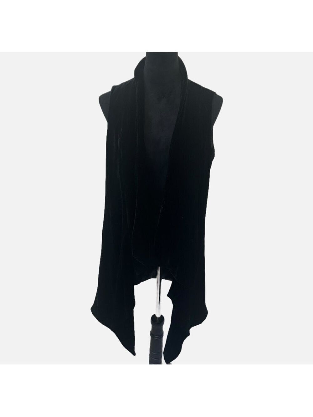 Lafayette 148 Women’s Velvet Holiday Christmas Vest Black 10 Boho Party Luxury